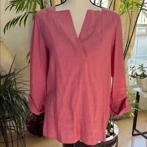 COS Pink V-Neck Blouse